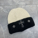 Chh Chrome Heart Beanie Cross Knitted Hat Warm Couple Cold Hat Windproof Ear Protectors