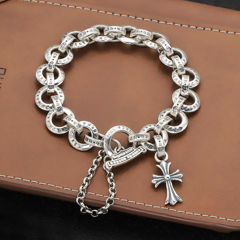 Chrome Heart Bracelet Letter Vintage Cross