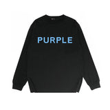 Purple Brand Long Sleeve T-Shirt Fashion Loose Long Sleeve Top