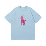 Ralph Lauren T Shirts Cotton Label Short Sleeve Solid Color