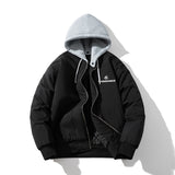 Men Vintage Jackets Jacket Loose Baseball Jacket Padded Flight Suit Hooded Jacket
