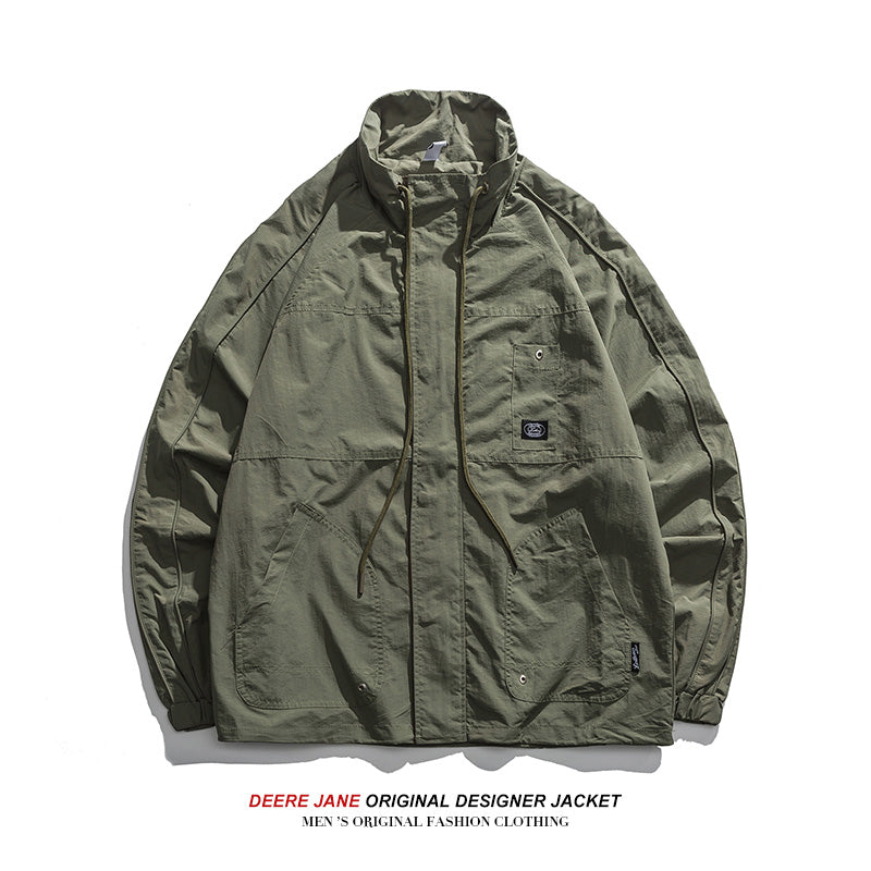 Men Jacket Spring Coat Men Spring and Autumn Loose All-Matching