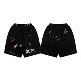 Gallery Dept Shorts Hand Painted Splash Ink Color Matching Casual Shorts