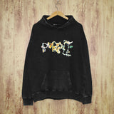 Purple Brand Distressed Hoodie Fashion Old Loose Hooded Sweater