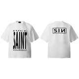 Men Vintage T-Shirts Saint Michael "SIN,FUCKING YOURSELF"