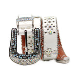 Hip-hop punk rhinestone belt punk style