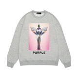 Purple Brand Sweatshirt Loose Crew Neck Sweater