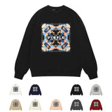 Purple Brand Sweatshirt Loose Crew Neck Sweater