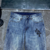 CHH Chrome Hearts Jeans Unisex Casual Loose Jeans