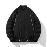 Men Vintage Jackets Vintage Zipper Baseball Padded Jacket Flight Jacket Cotton