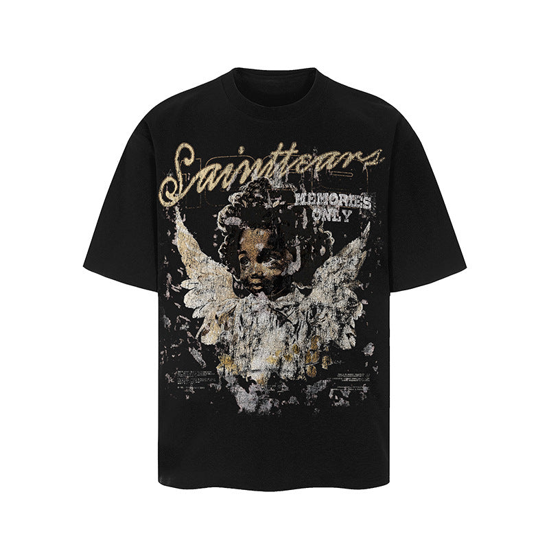 Men Vintage T-Shirts Saint Michael Tee Saint Tears
