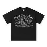 Vintage T-shirts Vintage Printed Short Sleeve T-Shirts Washed and Old