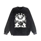 Purple Brand Distressed Long Sleeve Shirt Fashion Distressed Loose Long-sleeved Top