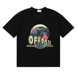 Rhude T Shirt Alphabet Coconut Racing Pattern Short Sleeve T-Shirt