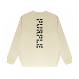 Purple Brand Long Sleeve T-Shirt Fashion Loose Long Sleeve Top