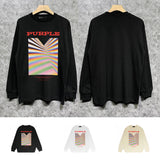 Purple Brand Long Sleeve T-Shirt Fashion Loose Long Sleeve Top