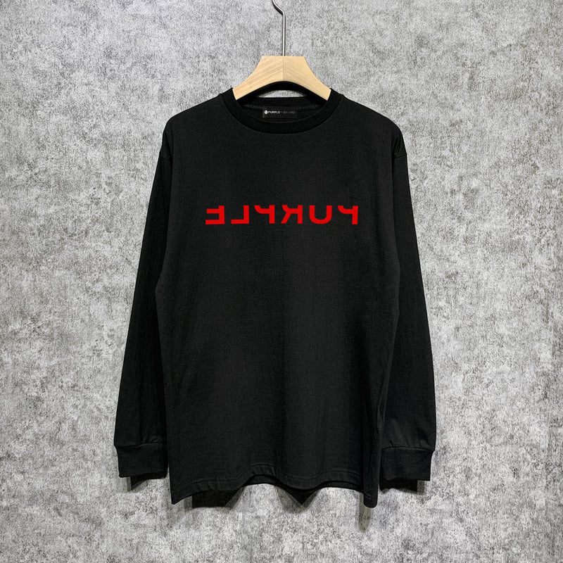 Purple Brand Long Sleeve T-Shirt Fashion Loose Long Sleeve Top