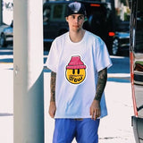 Drew T Shirts Smiley Red Hat Printed T-shirt