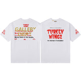 Gallery Dept T-Shirt Hand Painted Ink Splashing Alphabet Washed Retro Short Sleeve T-Shirt
