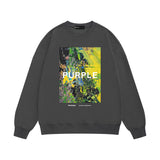Purple Brand Sweatshirt Loose Crew Neck Sweater