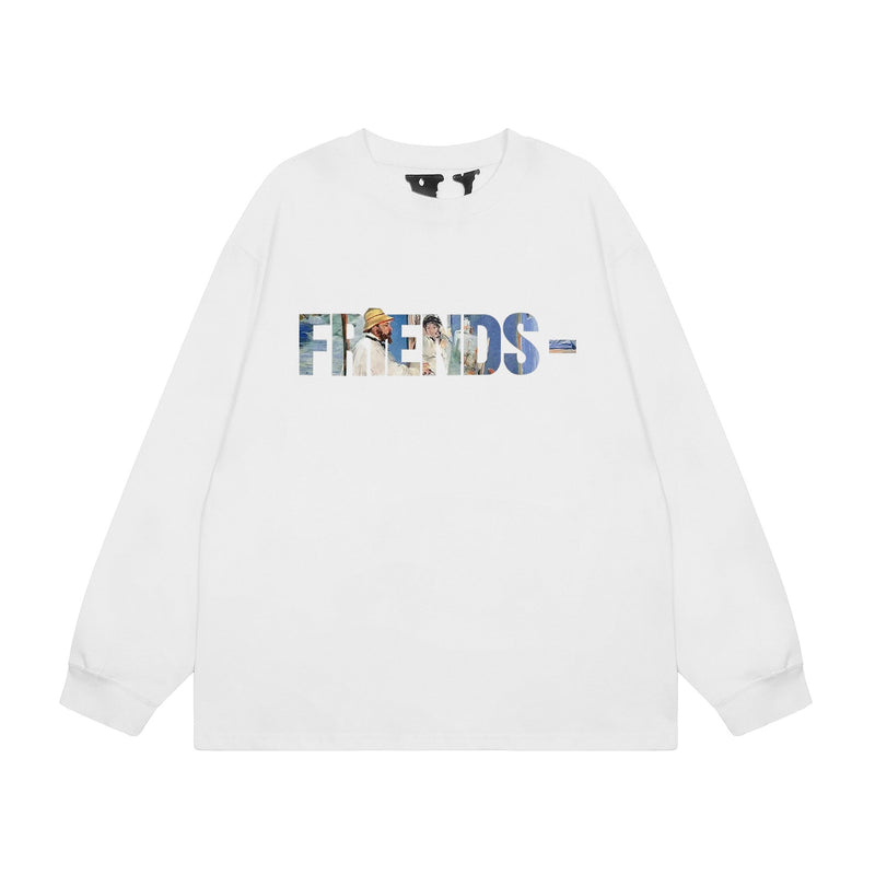 Vlone Sweatshirts Autumn and Winter Monet Oil Painting Crew Neck Pullover