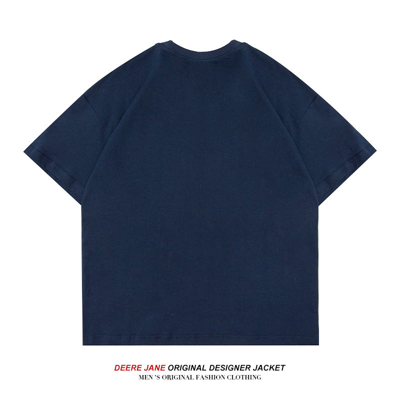 Men T-shirt Summer Cotton Short Sleeve T-shirt Men's Loose Half Sleeve