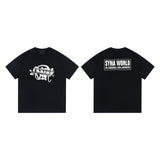 Synaworld T Shirts central cee Short Sleeve Classic Letter Print Loose Casual T-Shirt