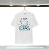 Casablanca T Shirts Meaningful Prints Loose Cotton Tee