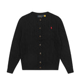 Ralph Lauren Knitted sweaters ruff pony standard twist wool crew neck knitted cardigan