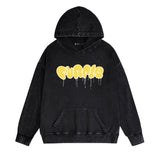 Purple Brand Distressed Hoodie Fashion Old Loose Hooded Sweater