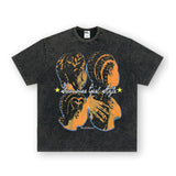 Vintage T-shirts Printed Short Sleeve T-Shirt Loose