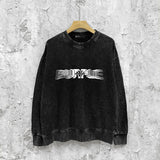 Purple Brand Distressed Sweatshirt Retro Vintage Crew Neck Sweater