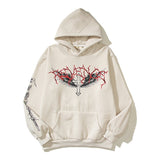 Hellstar Hoodie Halloween Demon Printing plus Velvet Hoodie