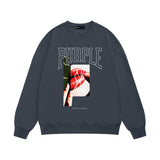 Purple Brand Sweatshirt Loose Crew Neck Sweater