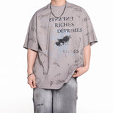 ERD T Shirts Loose Short Sleeve Vintage