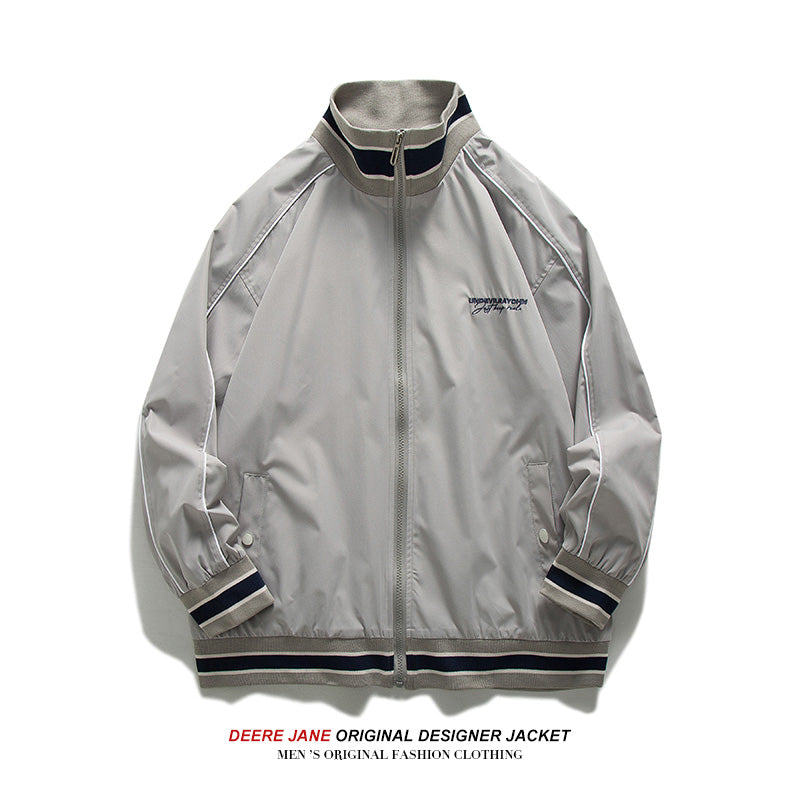 Men Jacket Spring Multicolor Jacket Coat Men's Loose All-Matching