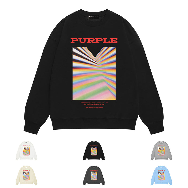 Purple Brand Sweatshirt Loose Crew Neck Sweater