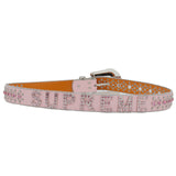 Hip-hop punk rhinestone belt full diamond letter accessories