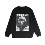 Purple Brand Long Sleeve T-Shirt Fashion Loose Long Sleeve Top