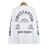 Palm Angle Sweatshirt Palm Angels Flame Long Sleeve T-shirt Men and Women Loose