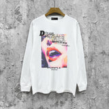 Purple Brand Long Sleeve T-Shirt Fashion Loose Long Sleeve Top