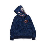 Bathing Ape Hoodie Autumn/Winter Camouflage Shark Hooded Cardigan Sweater Jacket