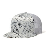 Trendy flat brimmed hat mesh wide brim sun shade