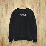 Purple Brand Distressed Sweatshirt Retro Vintage Crew Neck Sweater