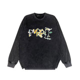 Purple Brand Distressed Long Sleeve Shirt Fashion Distressed Loose Long-sleeved Top