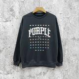 Purple Brand Sweatshirt Loose Crew Neck Sweater