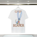 Casablanca T Shirts Cartoon Rabbit Print Loose Tee