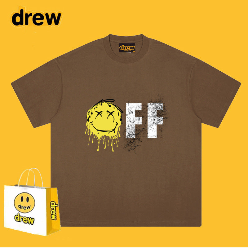 Drew T Shirts Short-Sleeved T-shirt Smiley Face