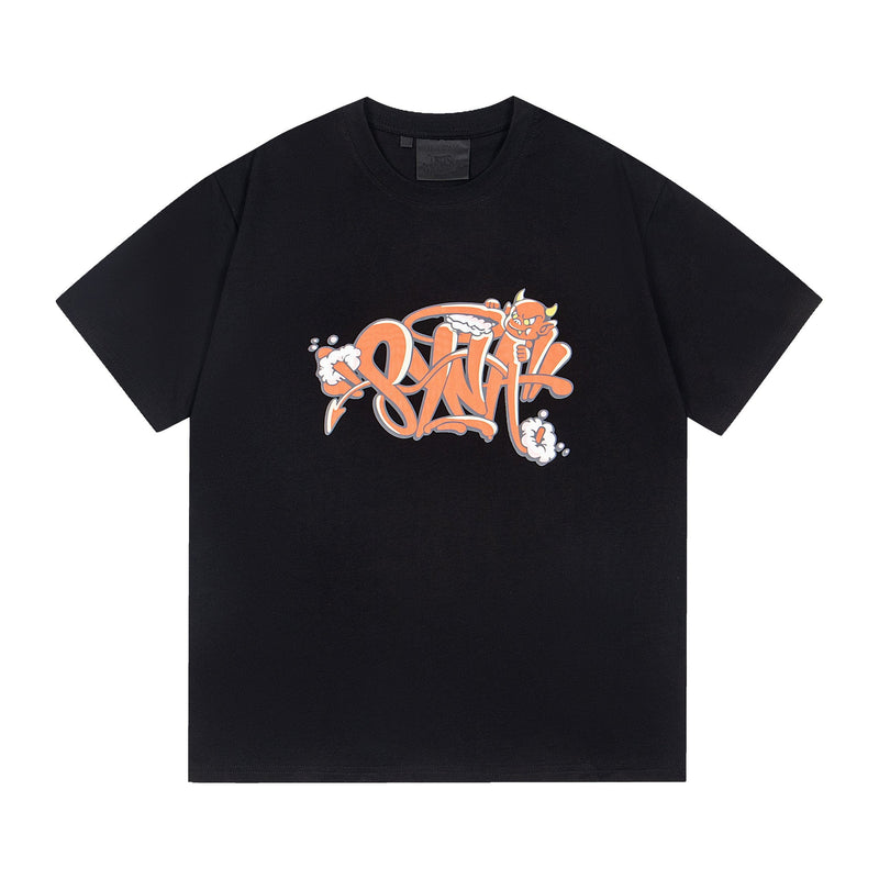 Synaworld T Shirts central cee classic letter print loose t-shirt