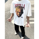 Mens Vintage T-Shirts VINTAGE Old Printed Crew Neck Short Sleeve T-Shirt